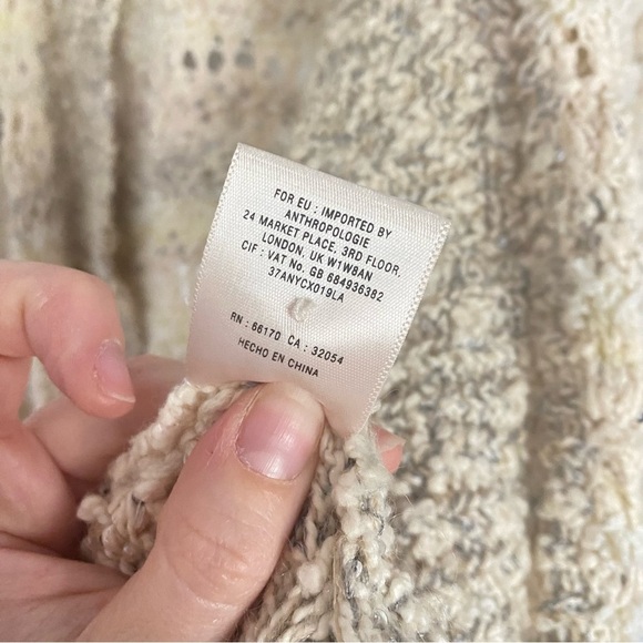 🪷Anthropologie🪷Knitted & Knotted Cardigan Open Knit Wool Mohair Blend, Medium - Picture 14 of 15